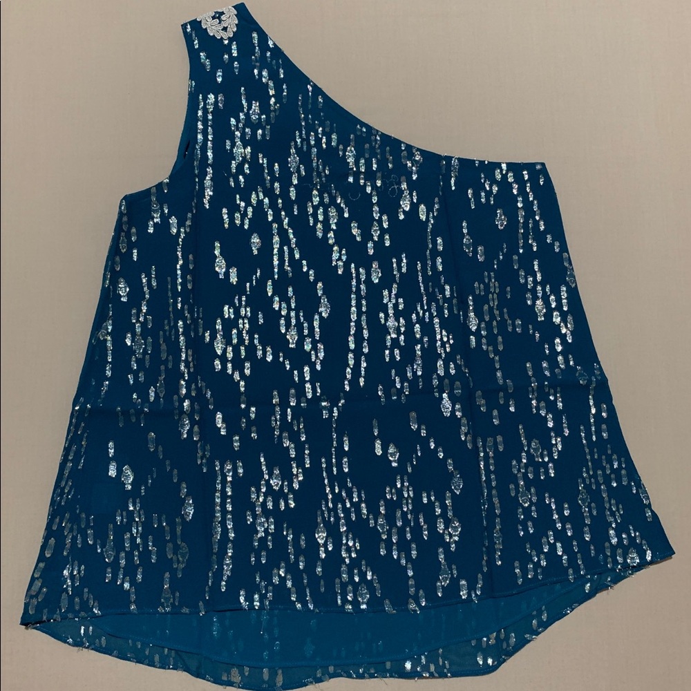 LILLY PULITZER Siene One Shoulder Silk Top - Picture 5 of 9